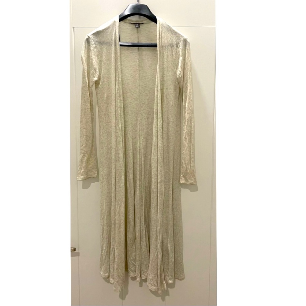 Womens forever 21 cream long cardigan small